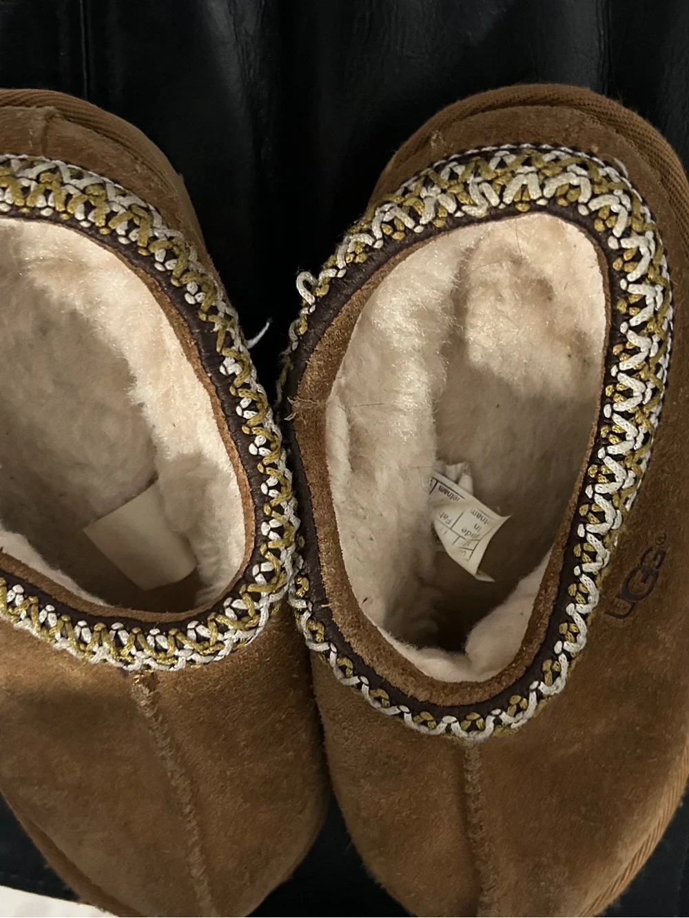 UGG Chestnut Shearling-Lined Slippers